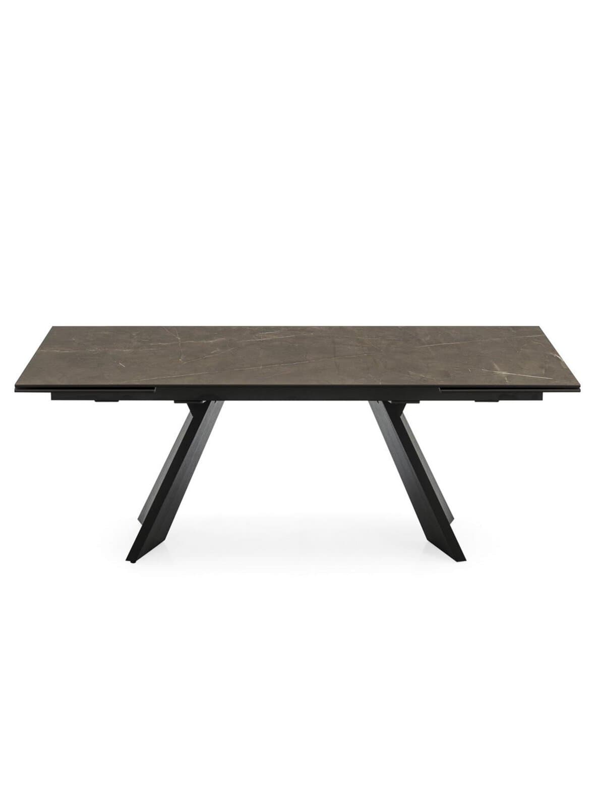 Icaro -jatkettava ruokapöytä pronssi/mattamusta 100 x 200/300 cm – Calligaris