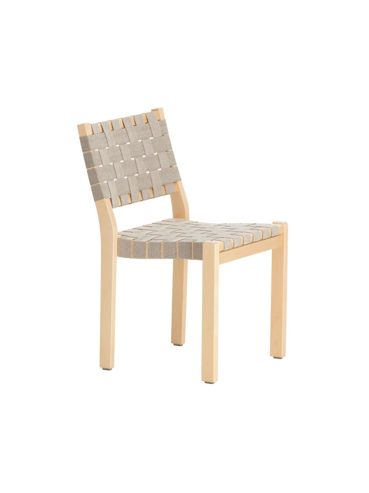Tuoli 611 koivu/luonnonvärinen-musta – Artek