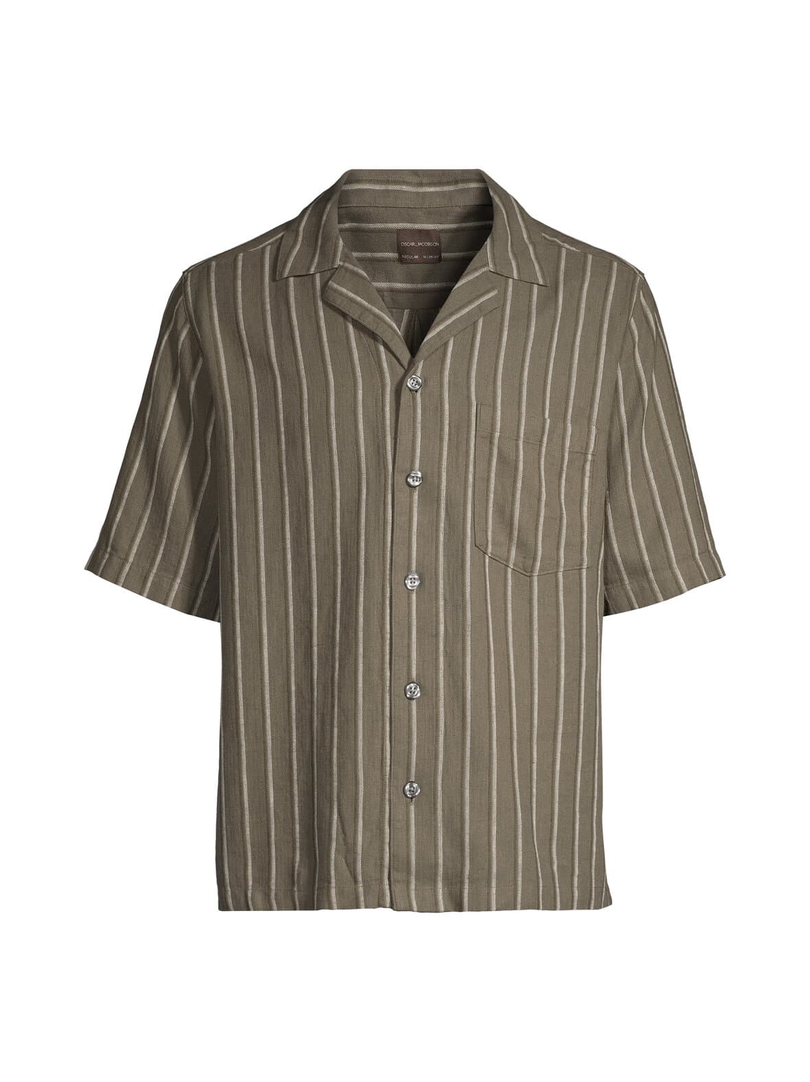 Regular fit cuban herringbone stripe -kauluspaita – Oscar Jacobson
