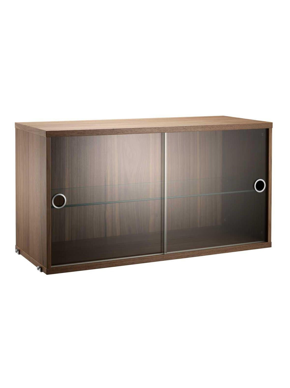 String-vitriinikaappi pähkinä 78 x 30 cm – String Furniture