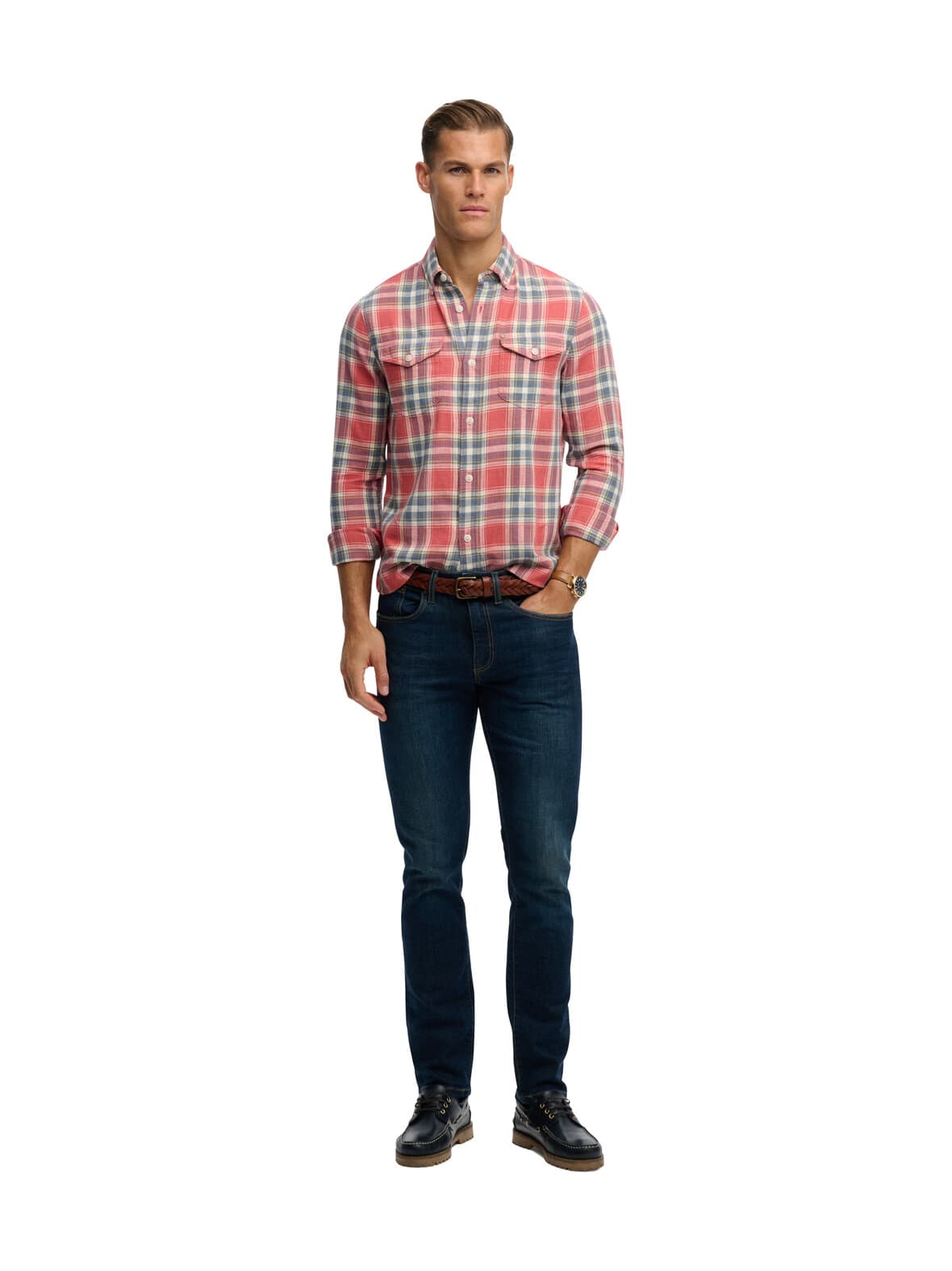 Merchant lite check -kauluspaita – Superdry