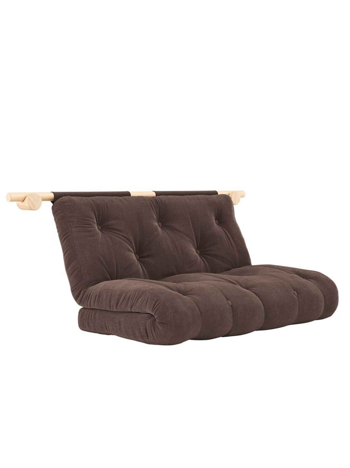 Hooked-futonsohva chocolate / mänty 135 x 200 cm – Karup