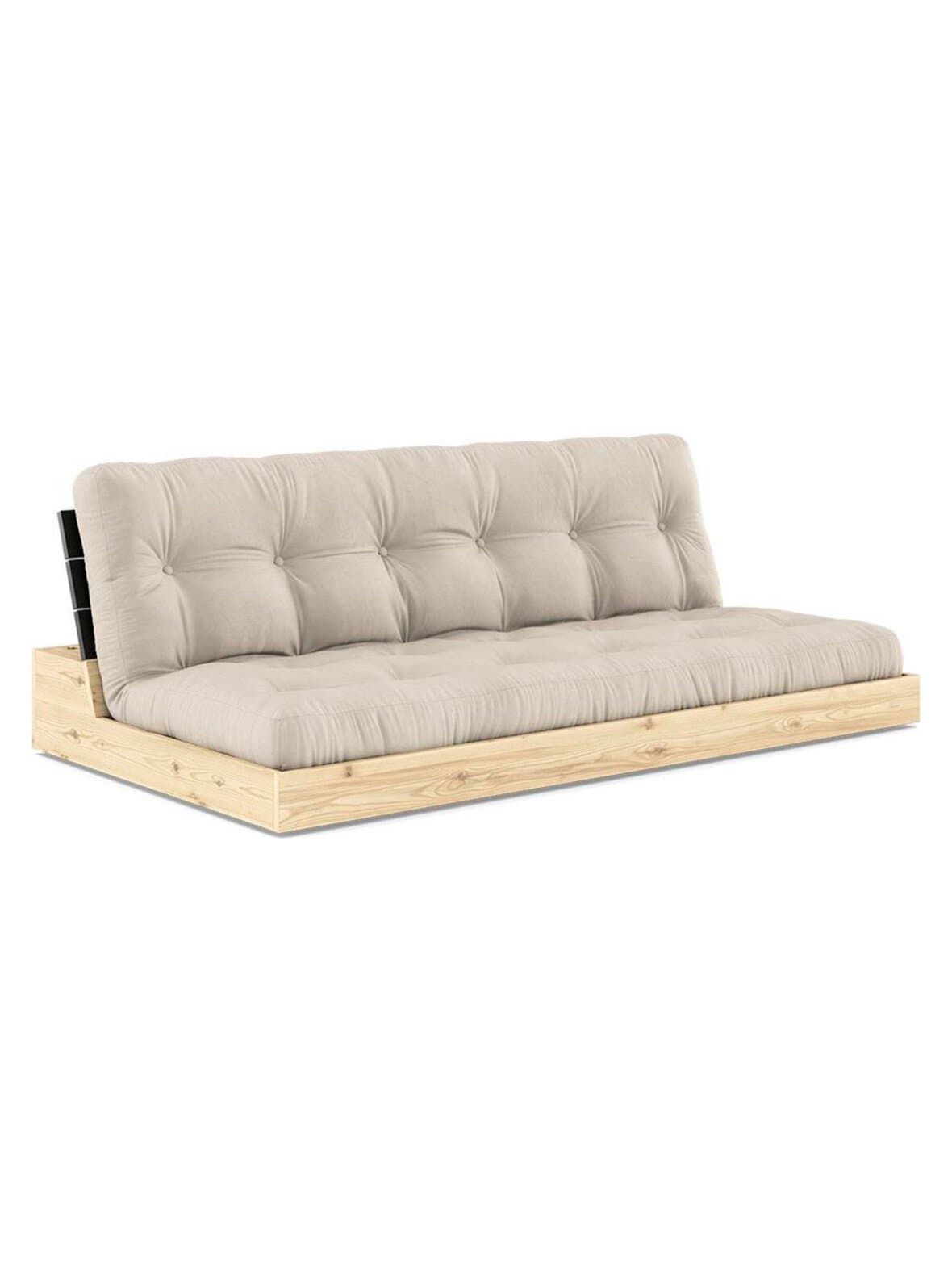 Base-futonsohva beige/musta l 196 cm – Karup