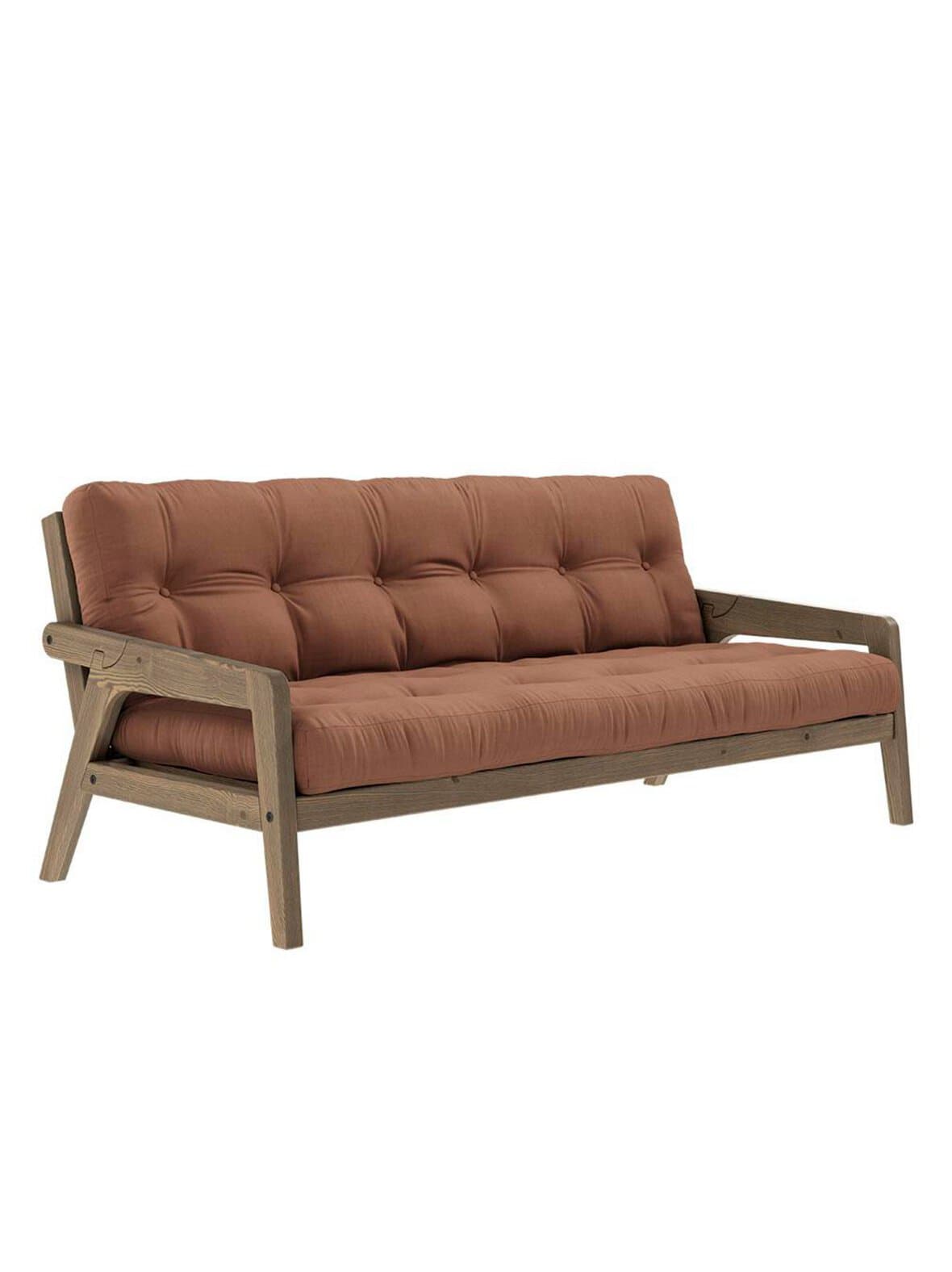 Grab-futonsohva clay brown/ruskea l 200 cm – Karup