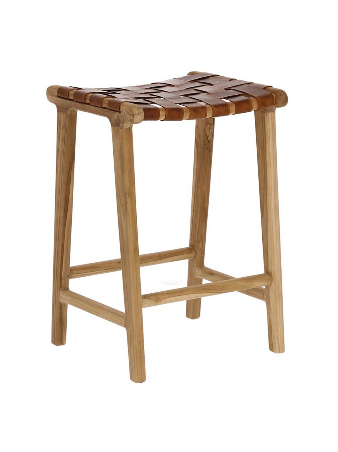 Calixta-baarijakkara ruskea nahka k 67 cm – Kave Home