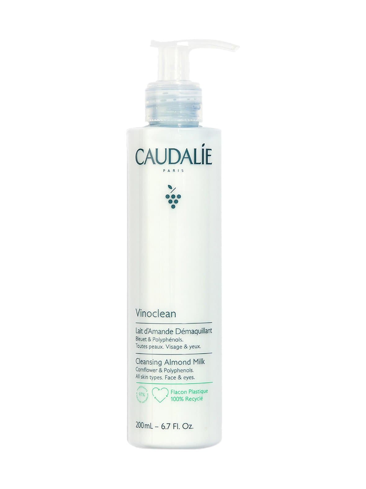 Vinoclean cleansing almond milk -puhdistusmaito, 200ml – Caudalie