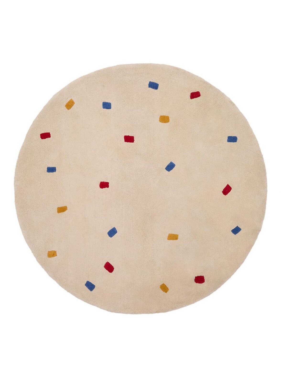 Luli-matto valkoinen / monivärinen ⌀ 120 cm – Kave Home