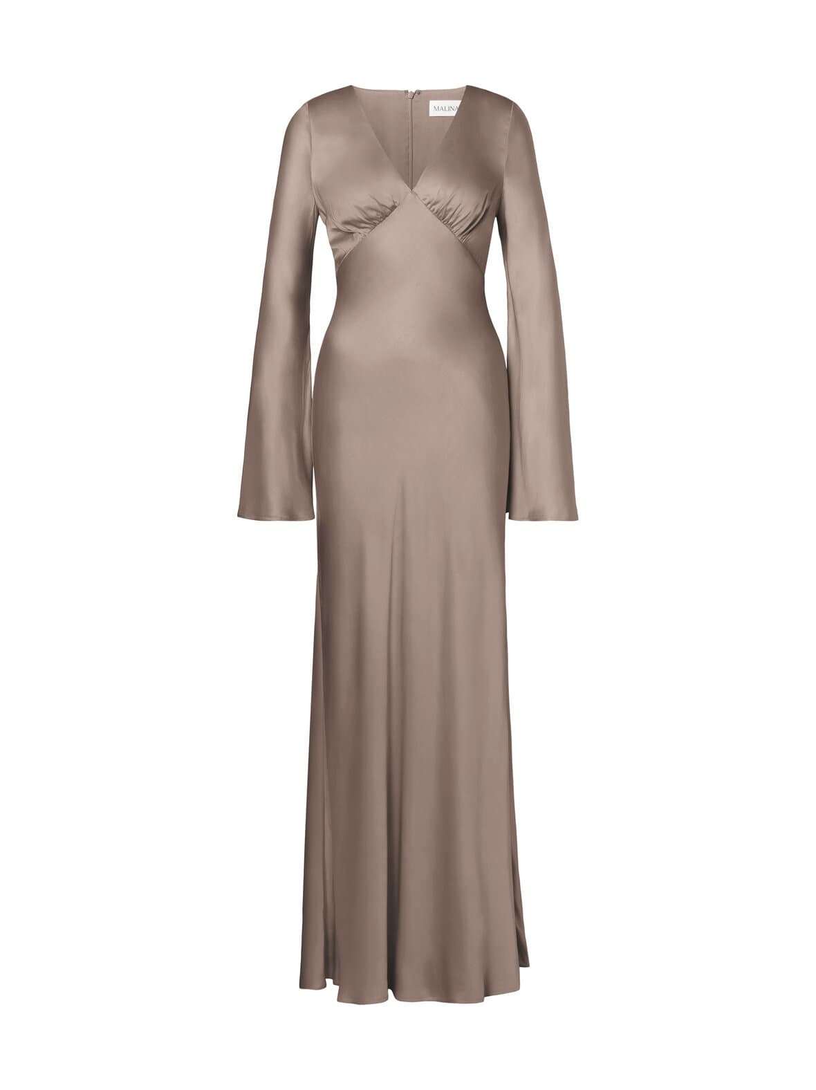 Carolina flared sleeve -maksimekko – Malina