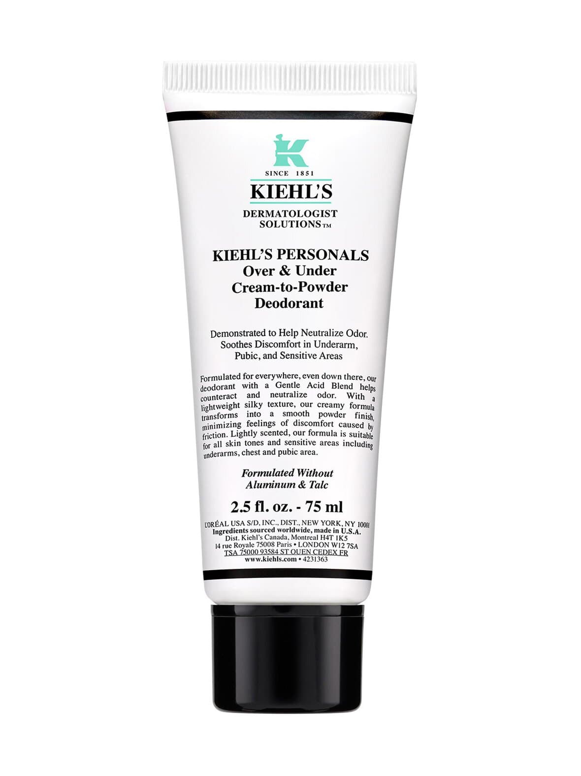 Over & under cream-to-powder deodorant -deodorantti – Kiehl's