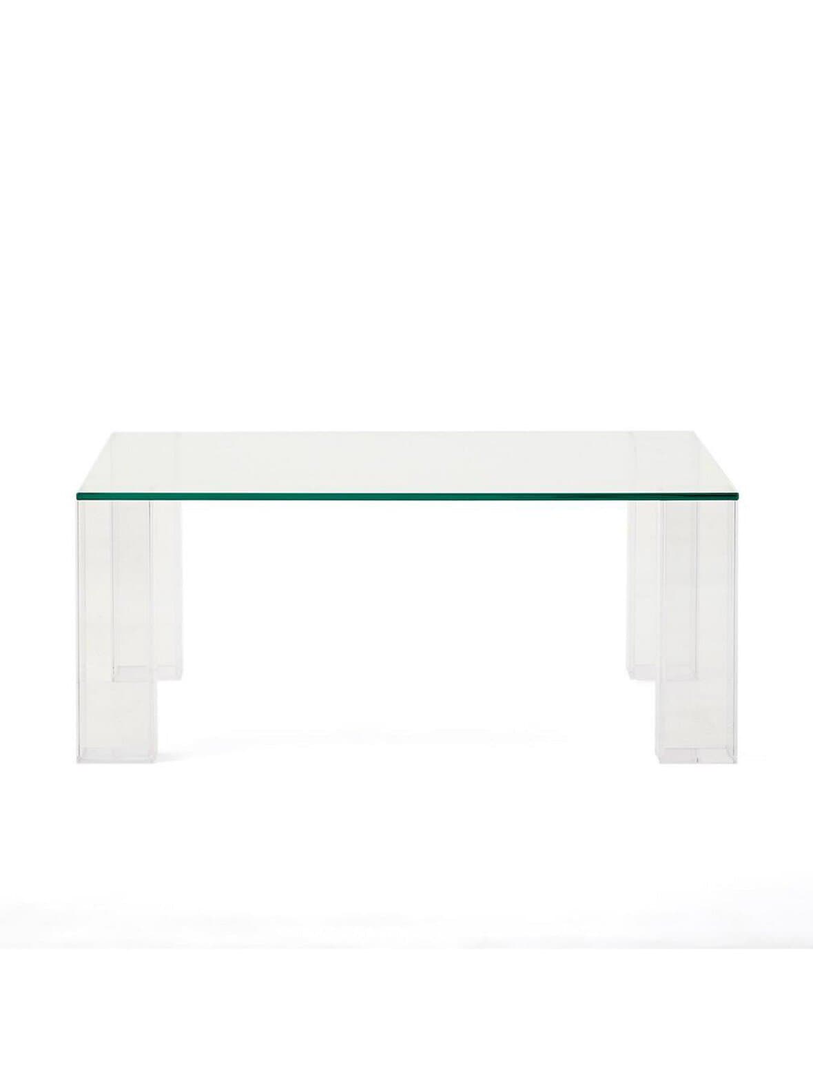 Adularia-sivupöytä kirkas lasi 85 x 85 cm – Kave Home