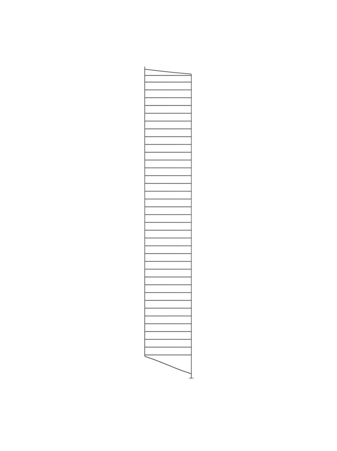 String-lattiasivupaneeli tummanharmaa 200 x 30 cm – String Furniture