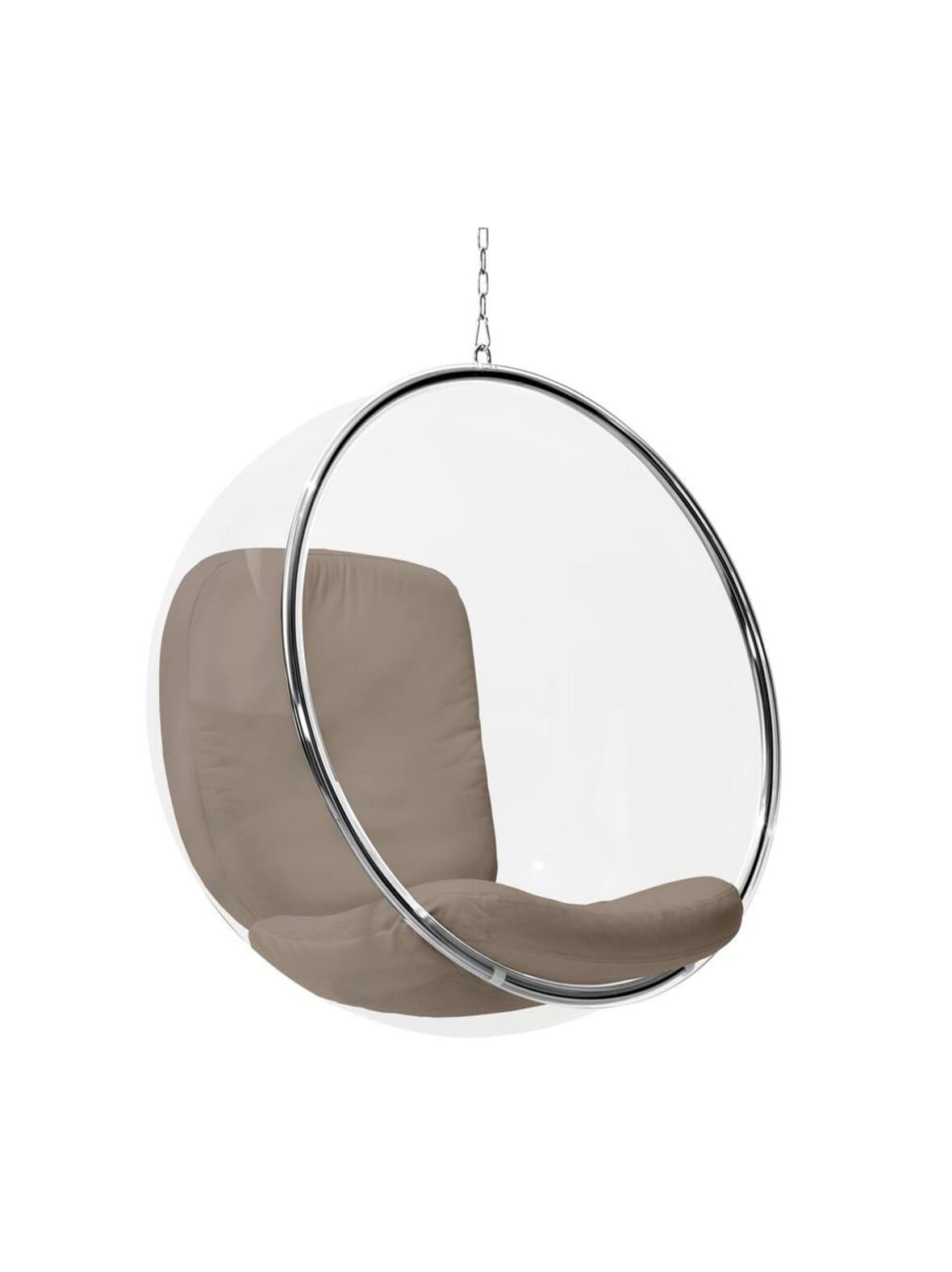 Kuplatuoli graniitinharmaa nahka – Studio Eero Aarnio