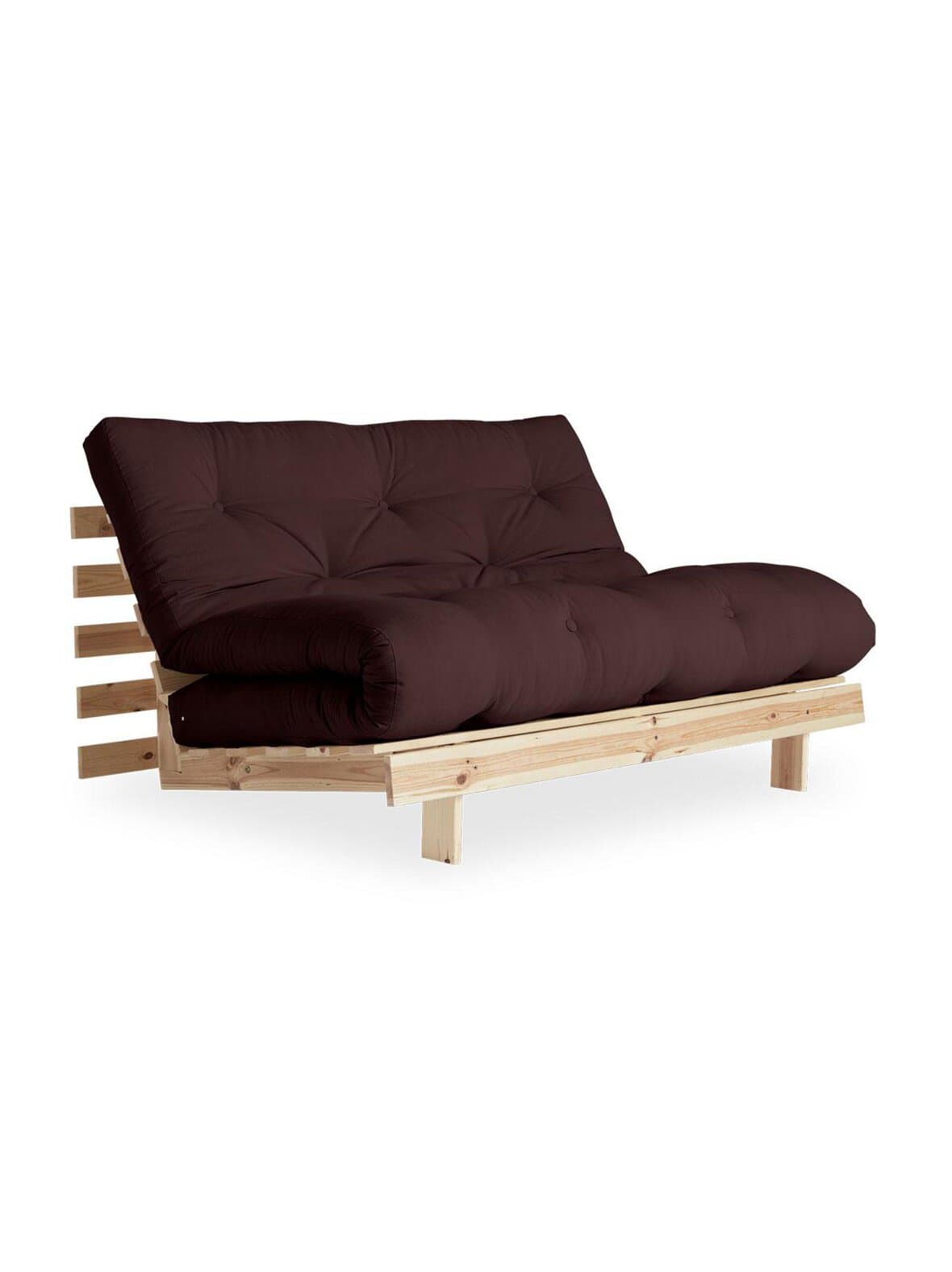 Roots-futonsohva brown/mänty l 140 cm – Karup