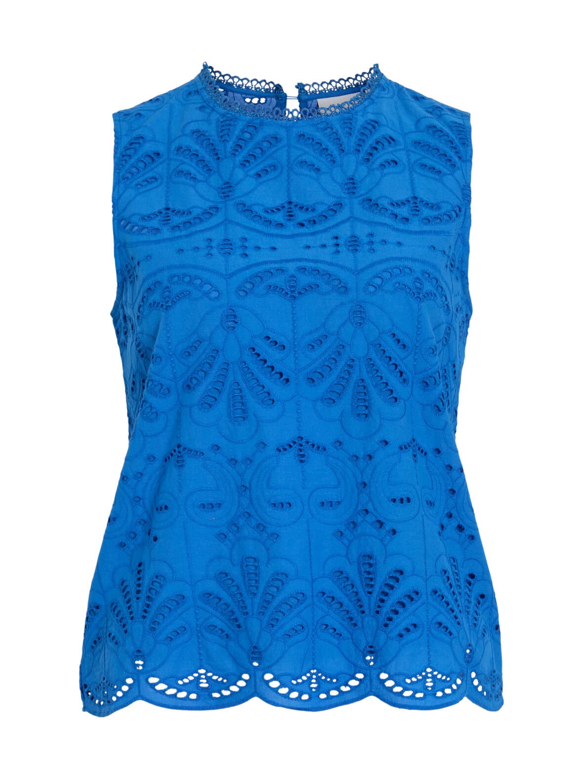 Viyara o-neck broderie anglaise -toppi – VILA