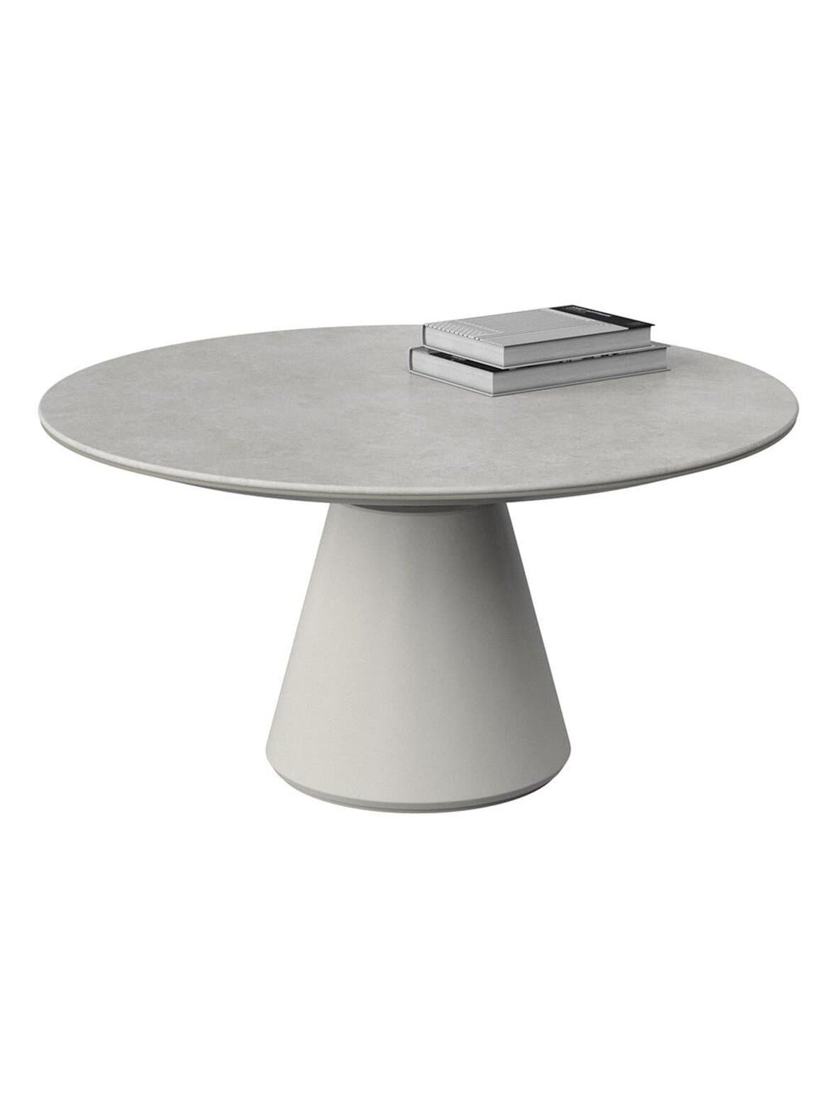 Madrid-sohvapöytä valkoinen / tuhkanharmaa keramiikka ⌀ 80 cm – BoConcept