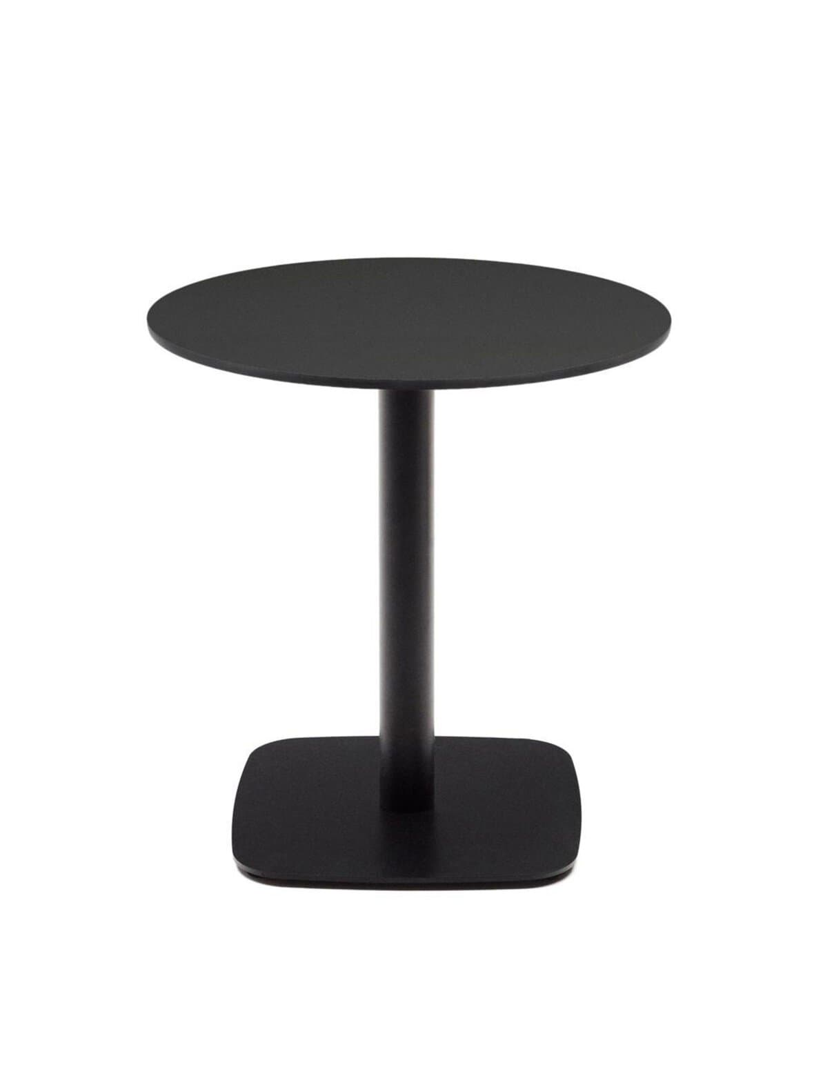 Dina-ruokapöytä musta / musta ⌀ 68 cm – Kave Home