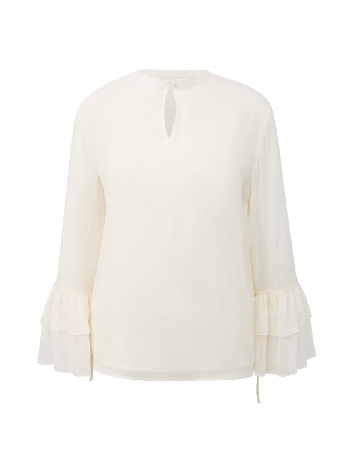 Chiffon bluse mit volant -pusero – comma