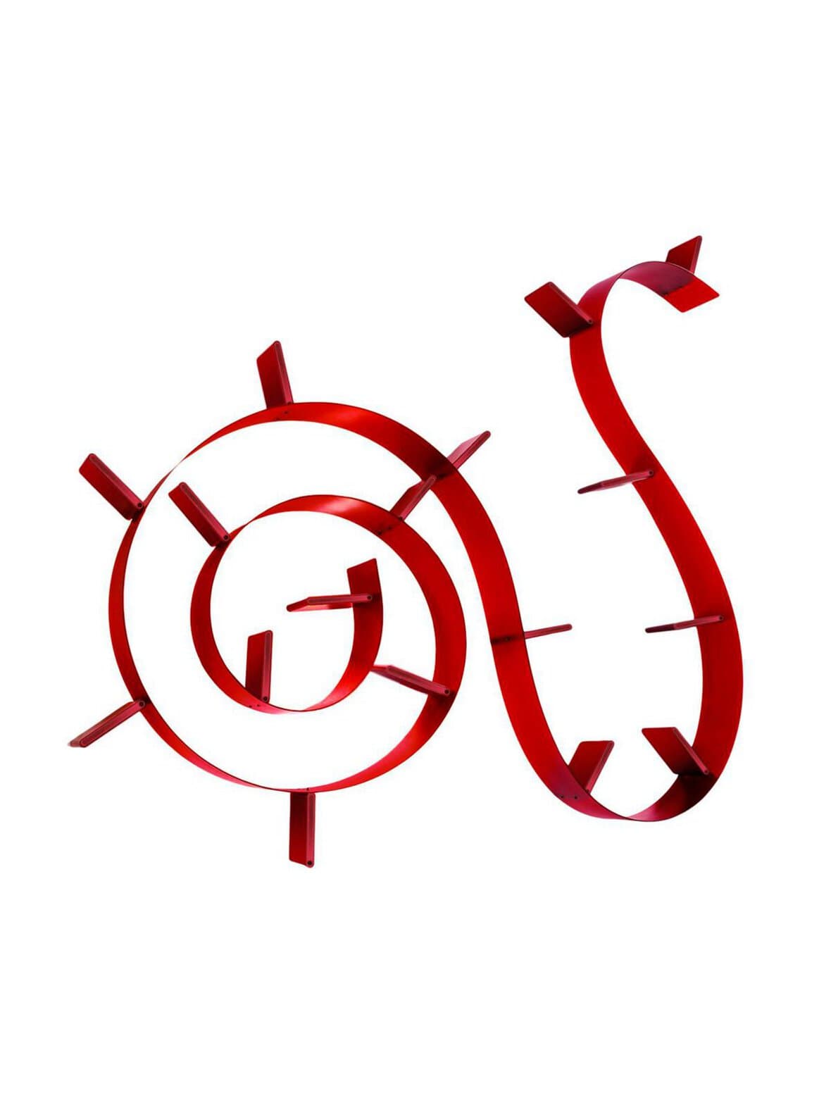 Bookworm-kirjahylly punainen 17-osainen – Kartell