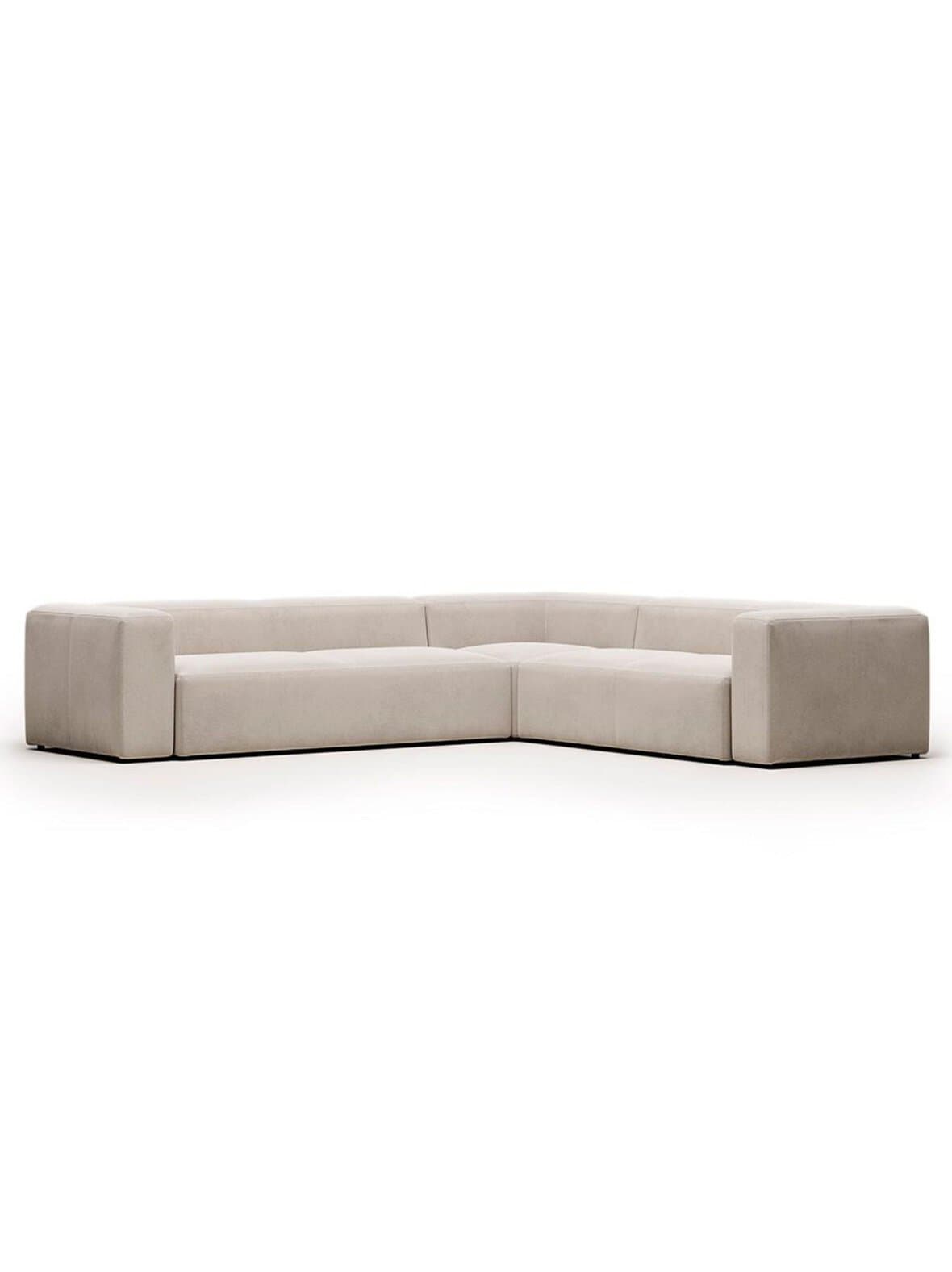 Blok-kulmasohva beige 320 x 290 cm – Kave Home