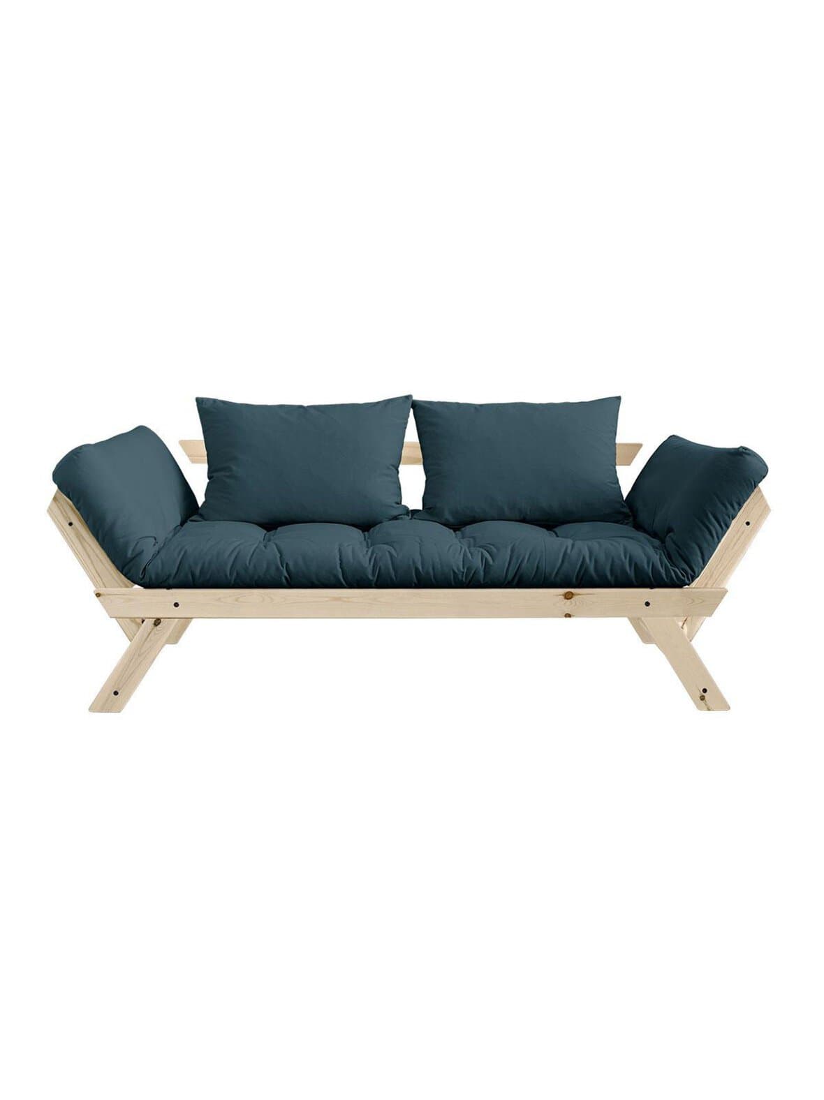 Bebop-futonsohva petrol blue/mänty l 180 cm – Karup