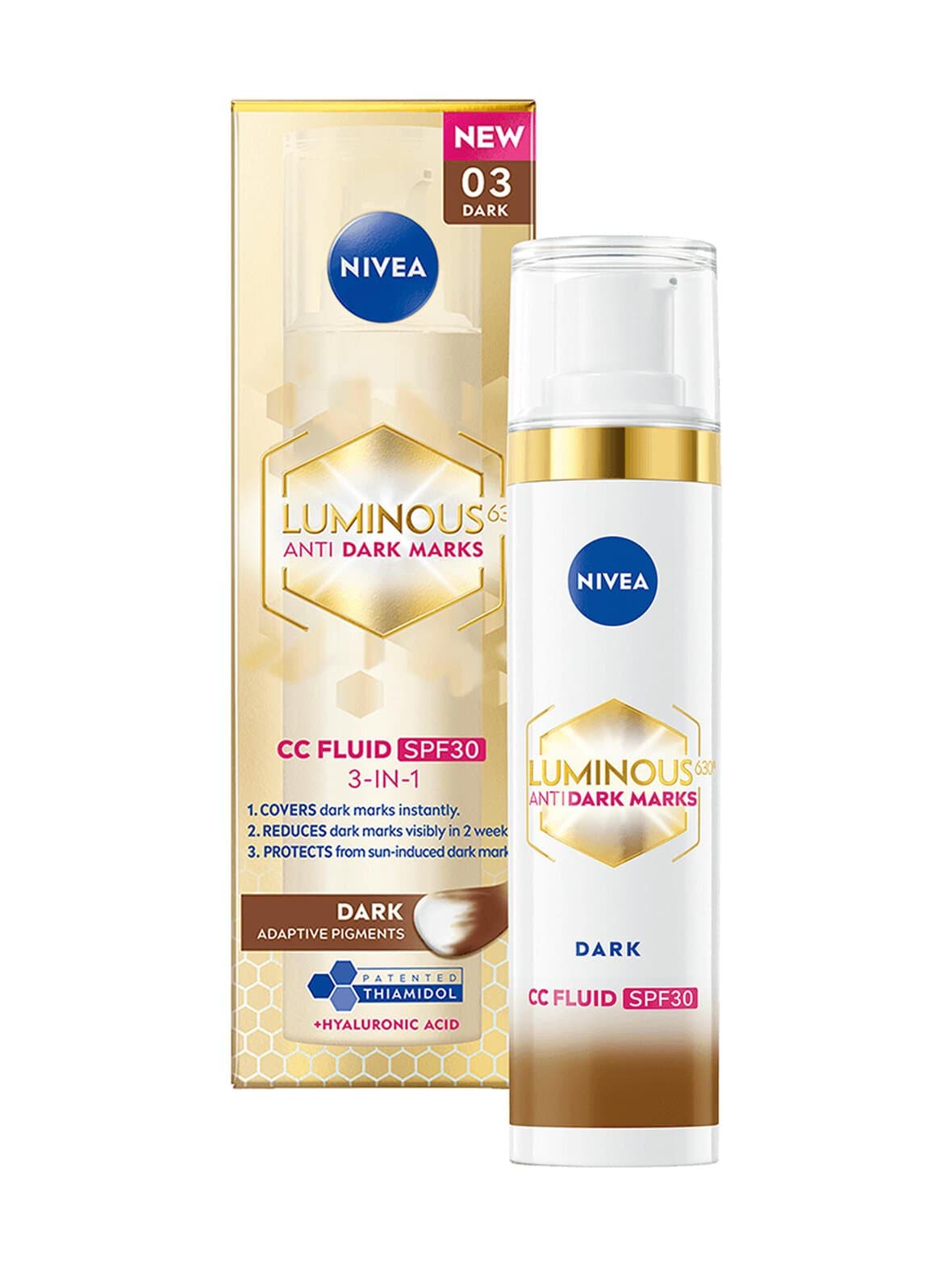 Anti dark-spot cc fluid dark sk30 - sävyttävä päivävoide – Nivea