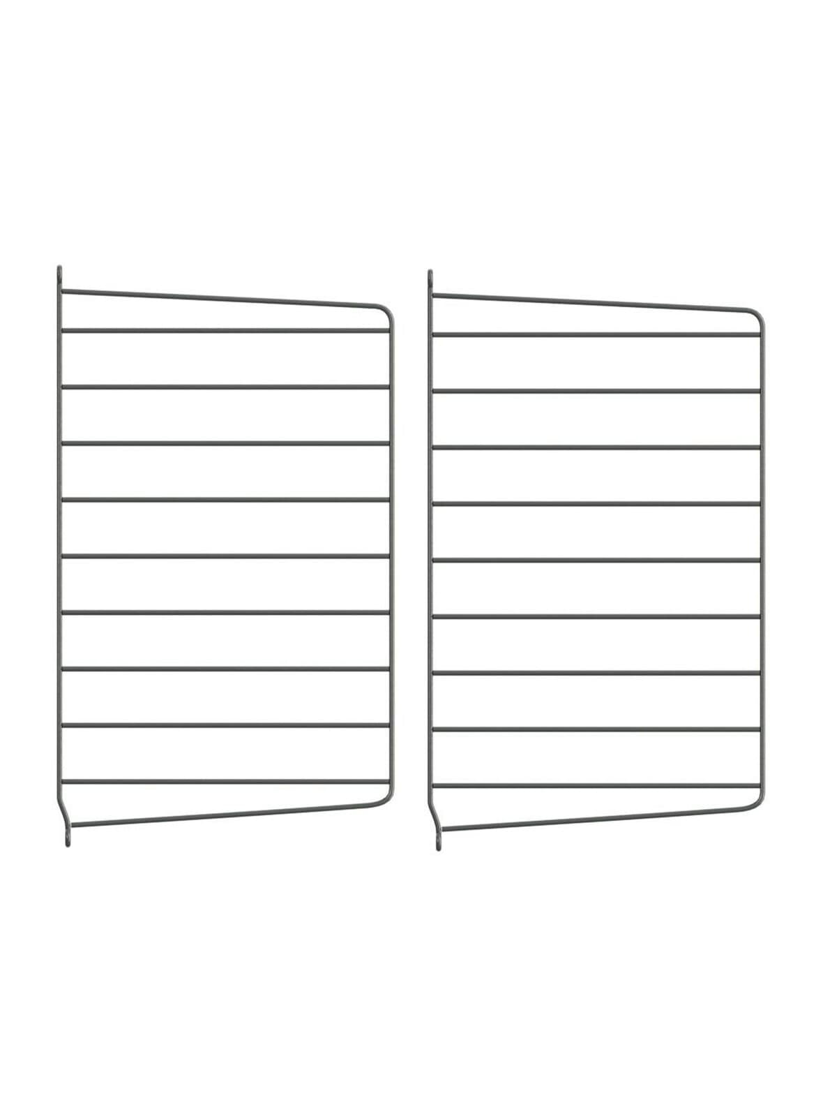 String system -seinäsivupaneelit tummanharmaa 50 x 30 cm – String Furniture