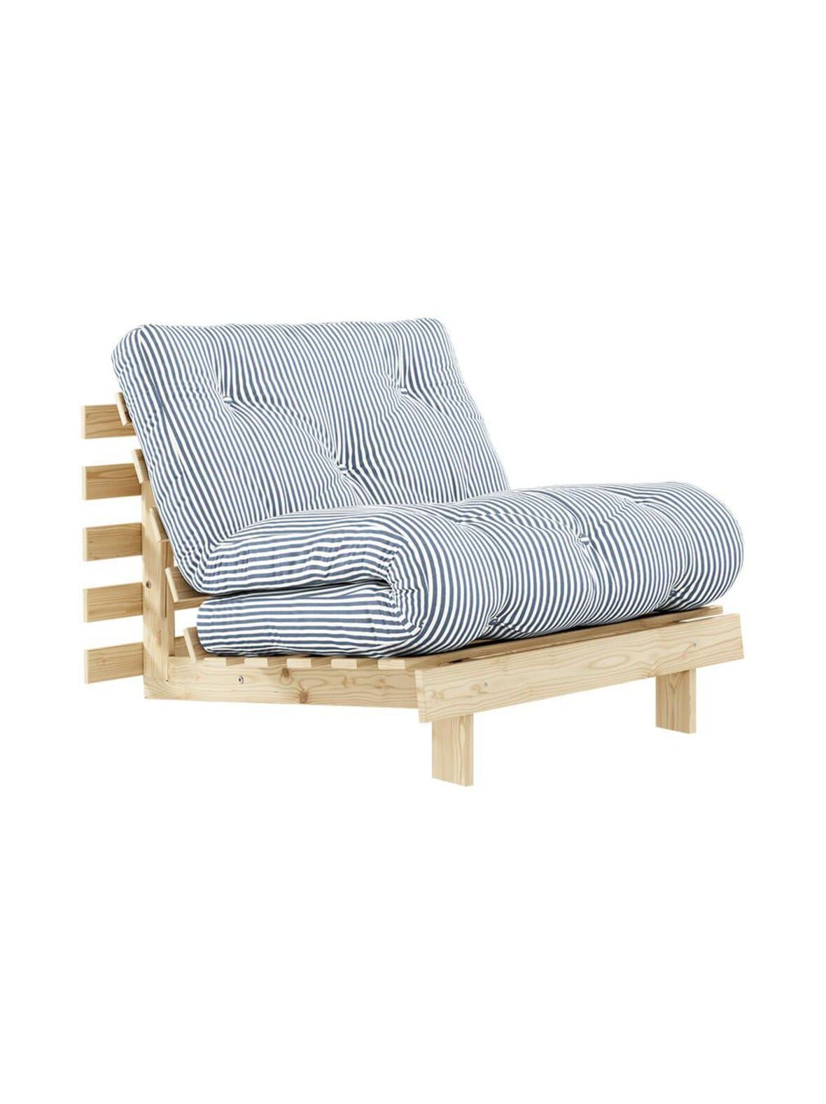 Roots-futonnojatuoli beach blue / mänty l 90 cm – Karup