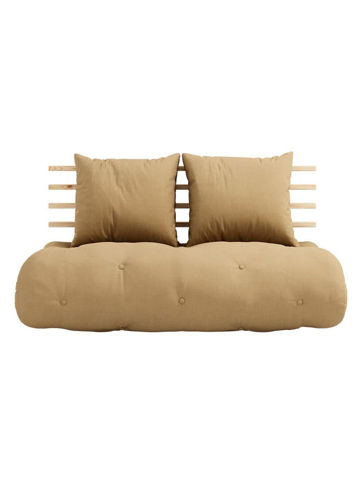 Shin sano -futonsohva wheat beige/mänty – Karup