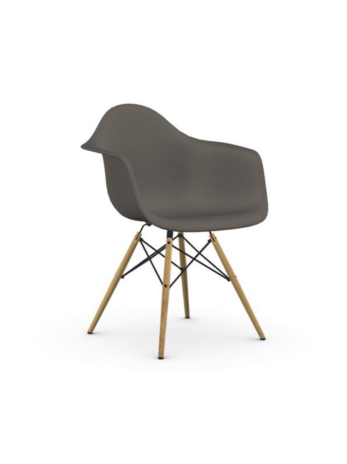 Eames daw re -tuoli käsinojilla granite grey/vaalea vaahtera – Vitra