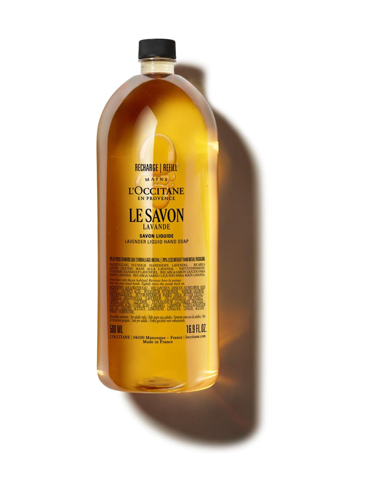 Lavender liquid hand soap refill- nestesaippuan täyttöpakkaus 500 ml – L'Occitane en Provence