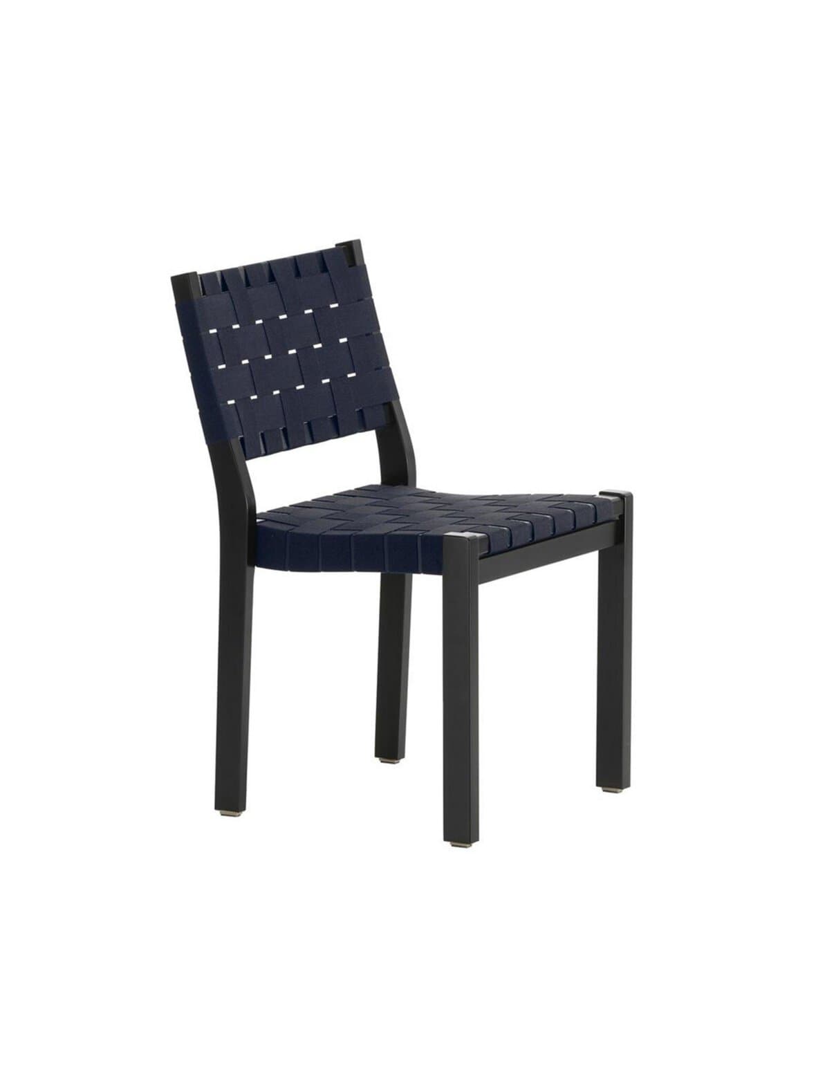 Tuoli 611 musta/musta-sininen – Artek
