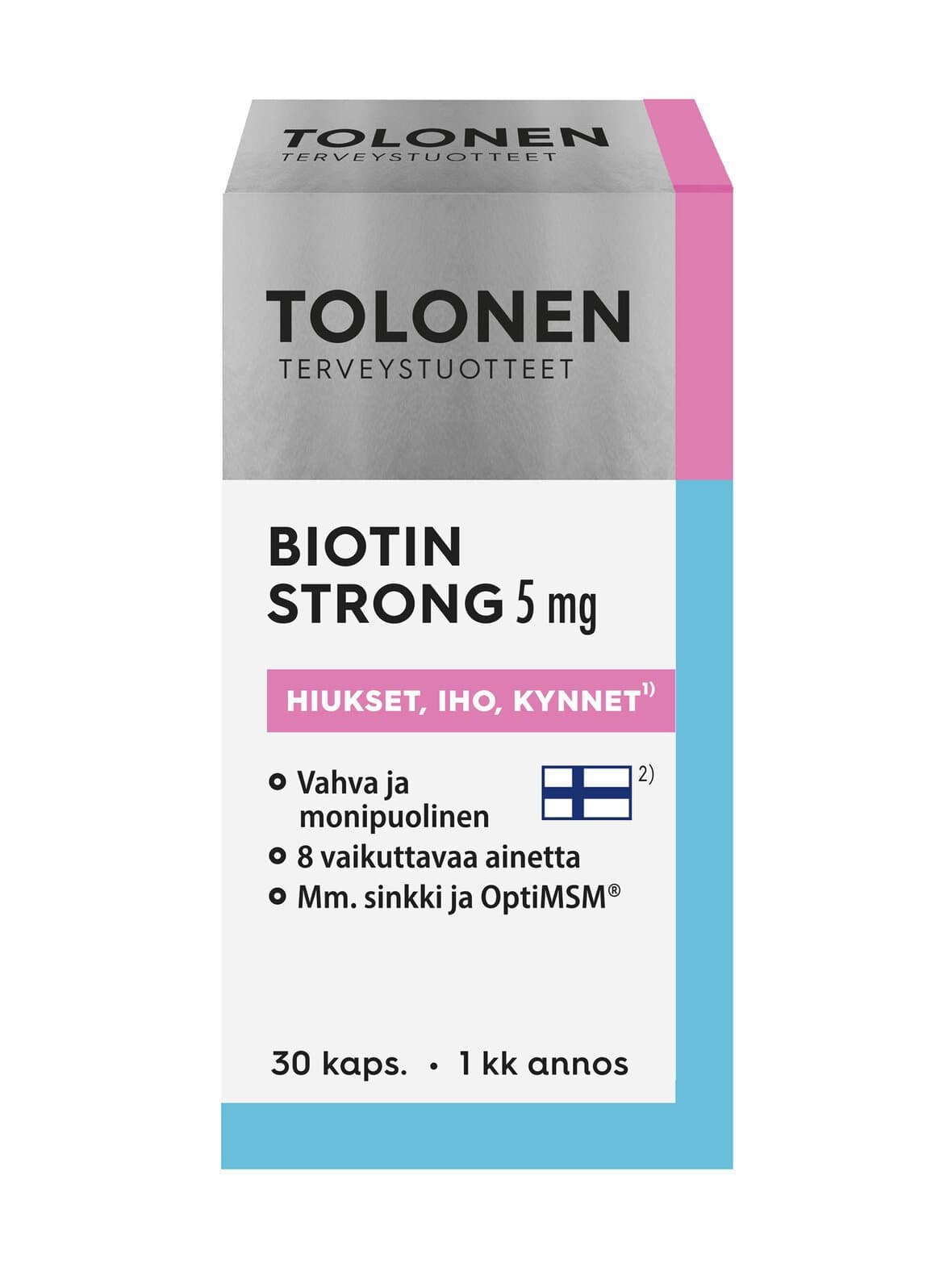 Biotin strong 5mg -ravintolisä, 30 kaps – Tolonen