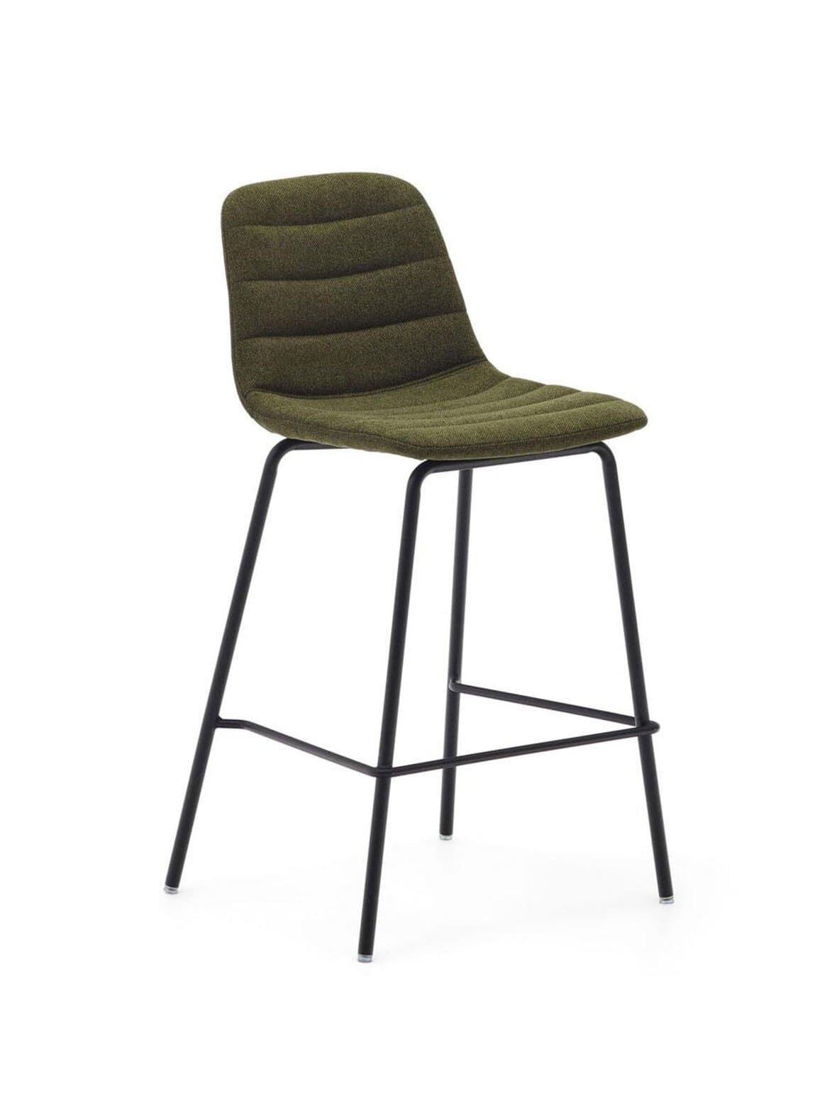 Zunilda-baarituoli tummanvihreä/musta k 65 cm – Kave Home