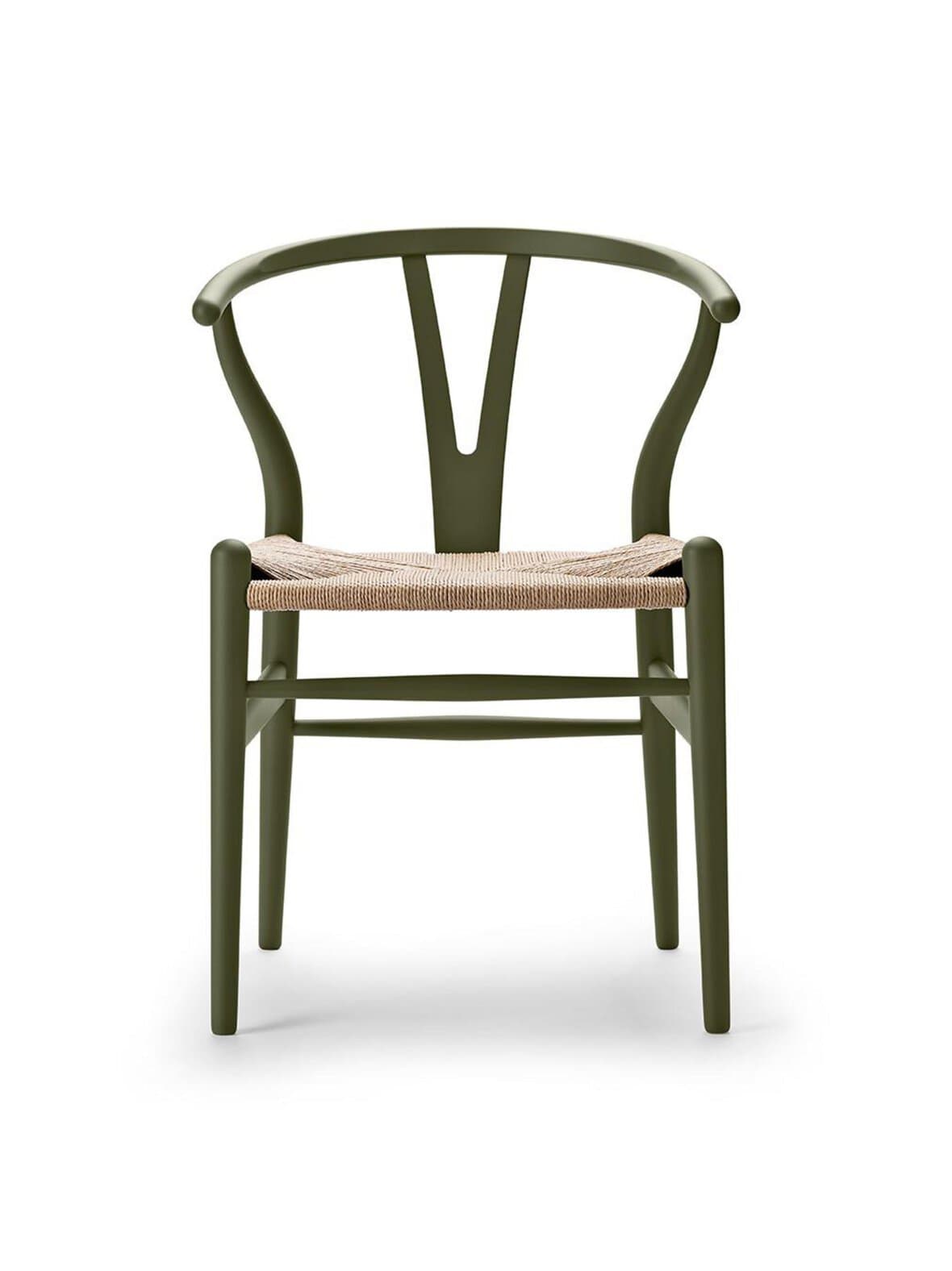 Ch24 wishbone -tuoli luonnollisenvärinen istuin soft olive – Carl Hansen & Son