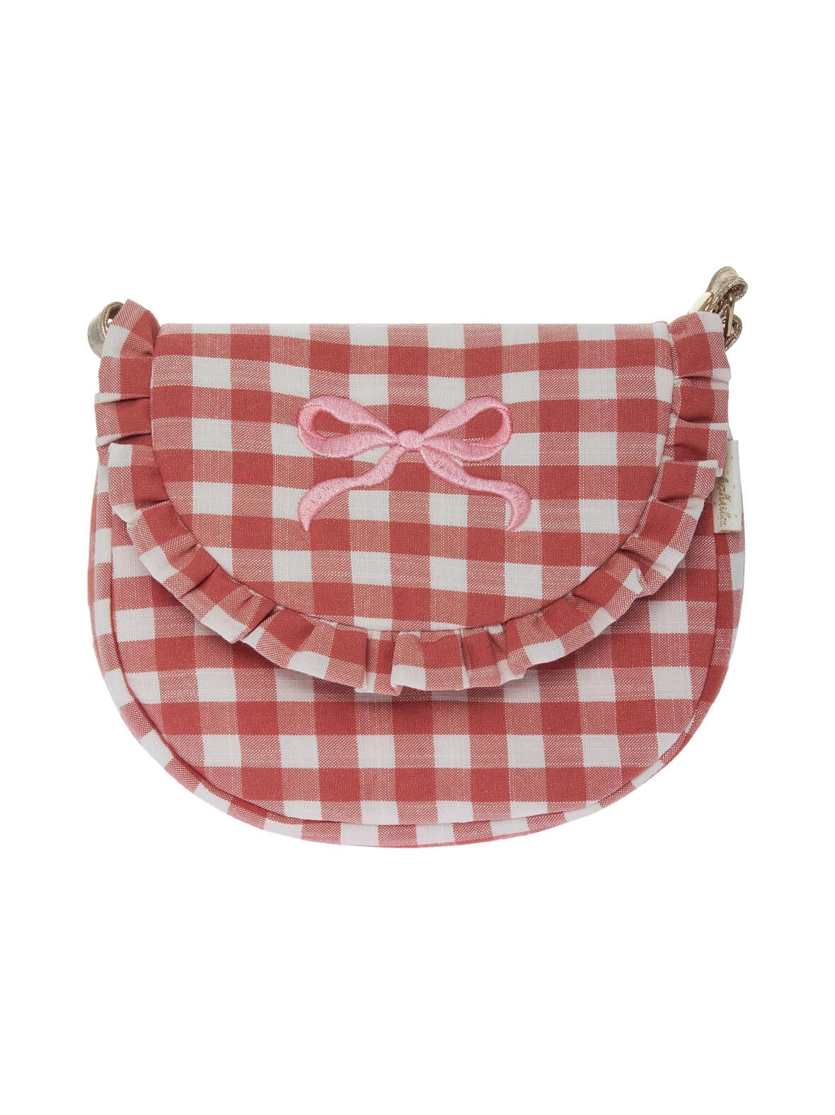 Gingham ruffle bow -laukku – Rockahula