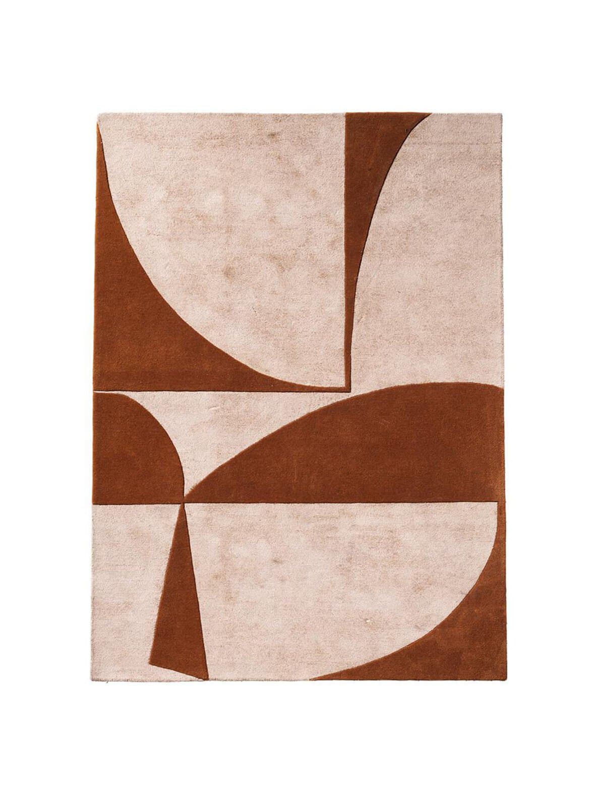Moments-matto ruosteenpunainen / beige 200 x 300 cm – BoConcept