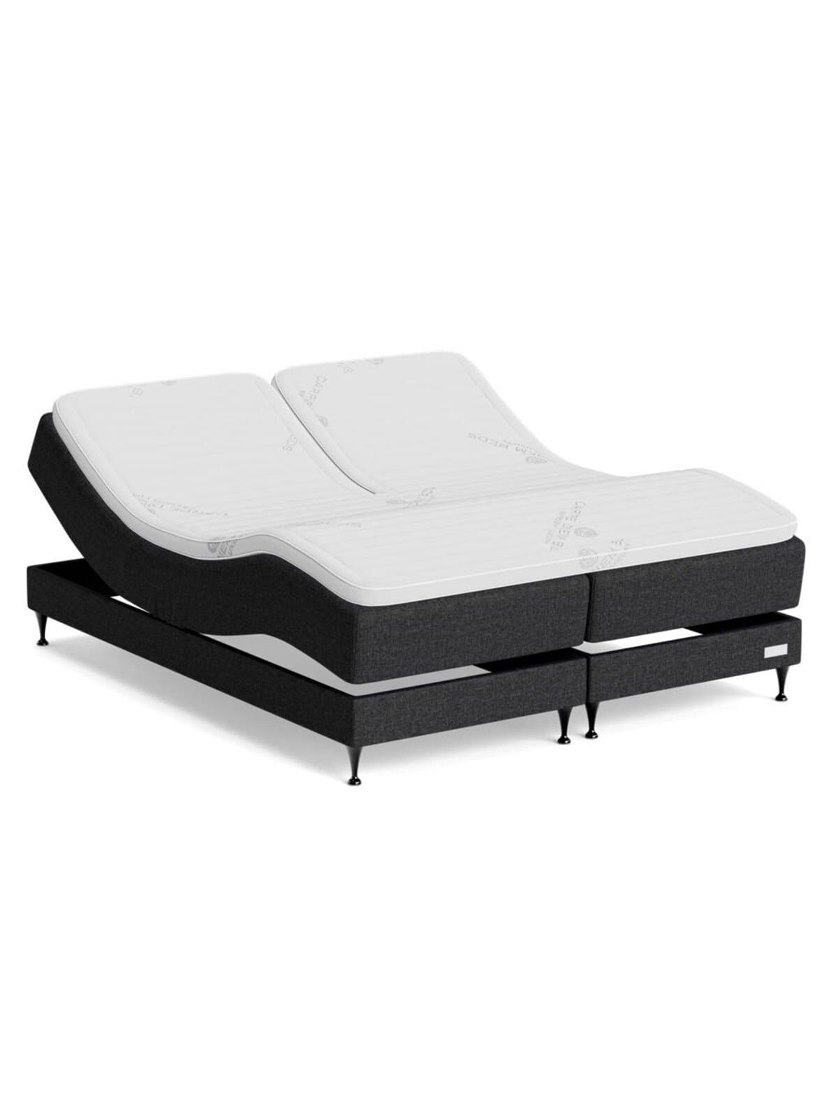 Marstrand-moottorisänky premium split / luxury-kangas tummanharmaa 180 x 210 cm / medium - firm – Carpe Diem Beds