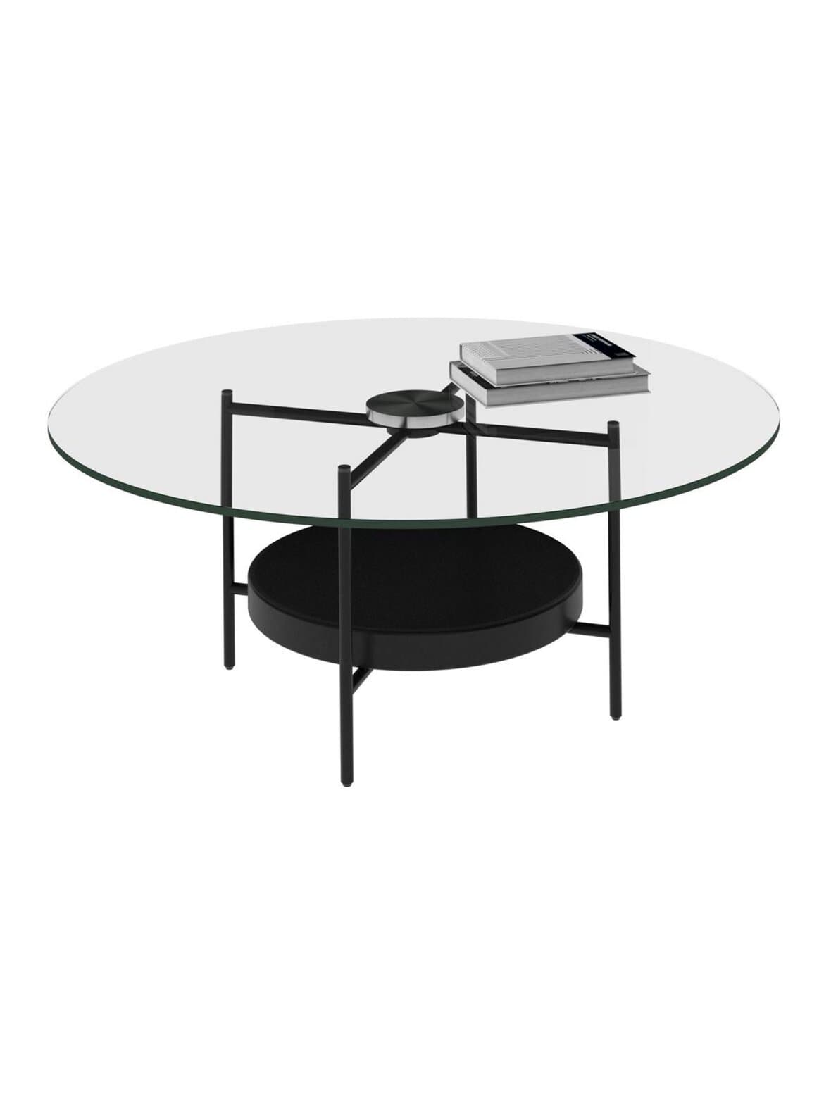Madrid-sohvapöytä metalli/kirkas lasi ⌀ 99 cm – BoConcept