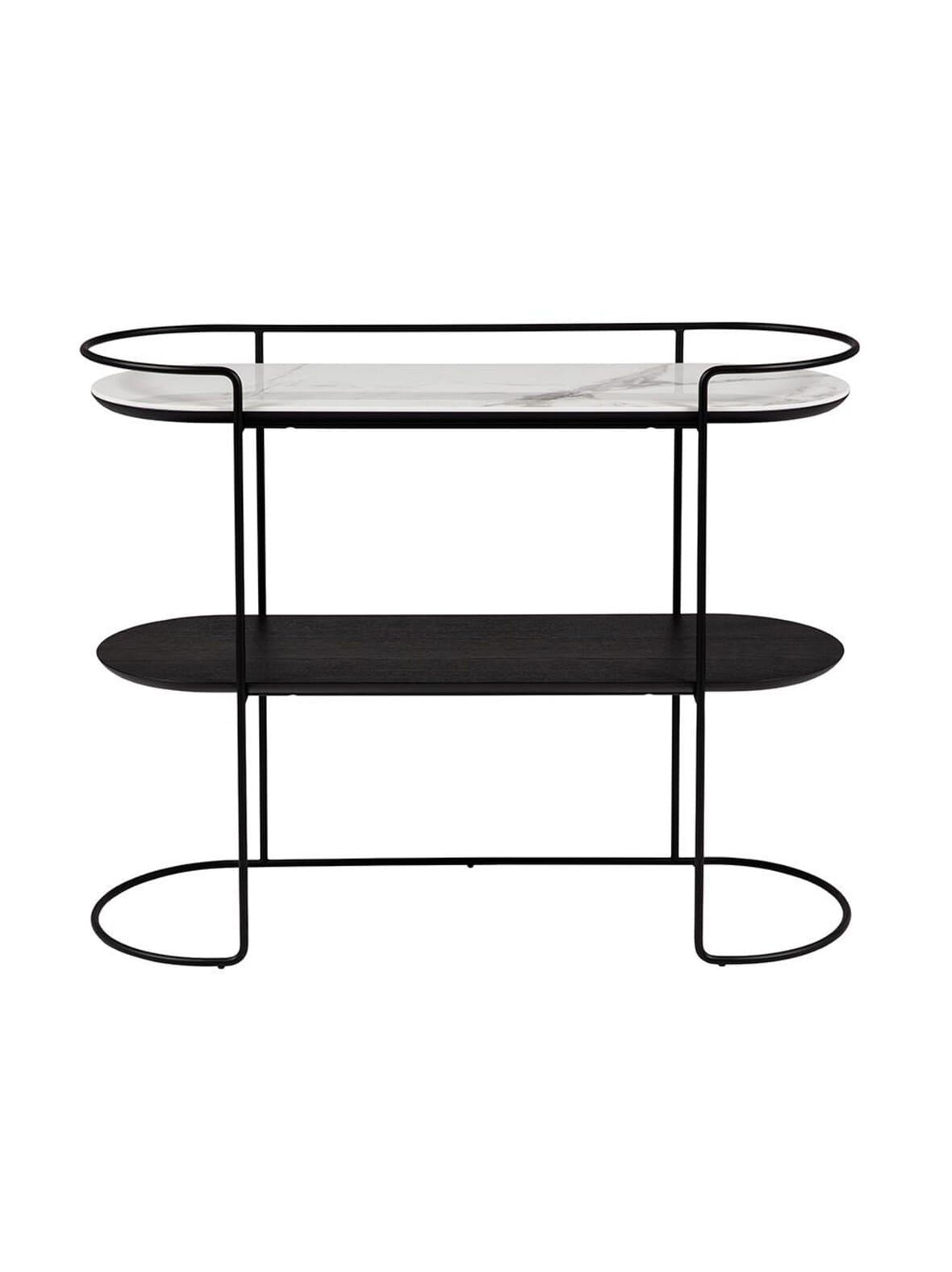 Atollo-konsolipöytä valkoinen marmori/musta l 100 cm – Calligaris