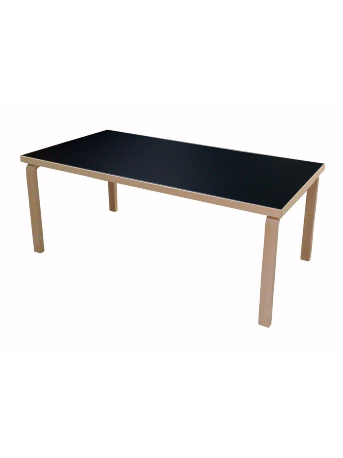 Pöytä 83 koivu/musta linoleum 91 x 182 cm – Artek