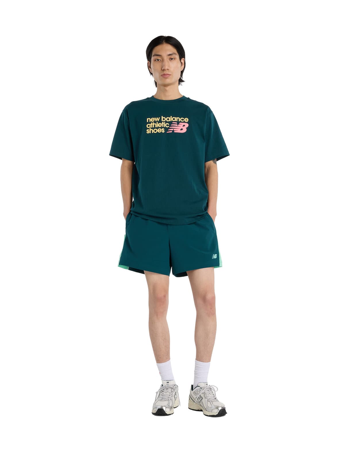 Athletics premium relaxed logo t-paita – New Balance