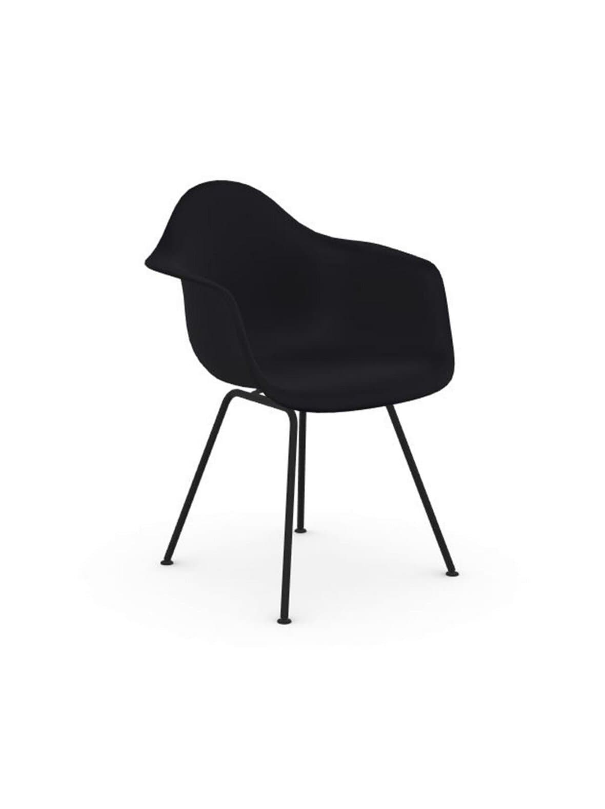 Eames dax re -tuoli käsinojilla deep black/musta – Vitra