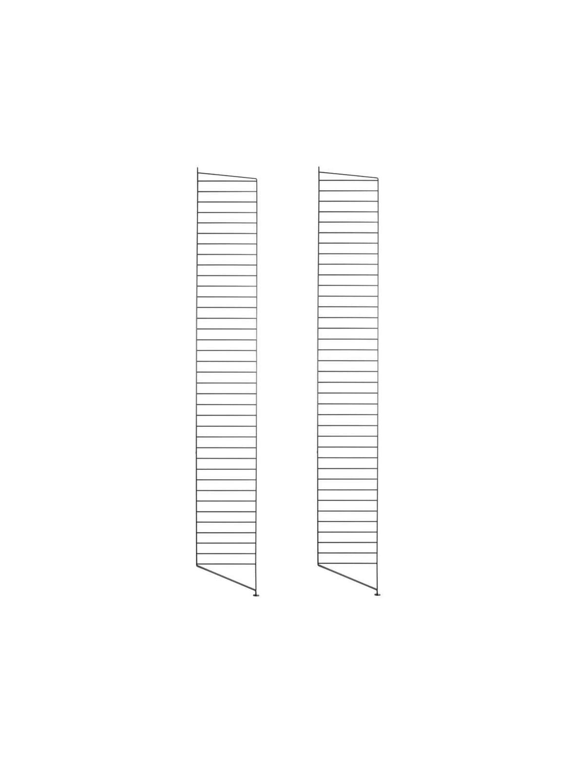 String system -lattiasivupaneelit 2 kpl musta 200 x 30 cm – String Furniture