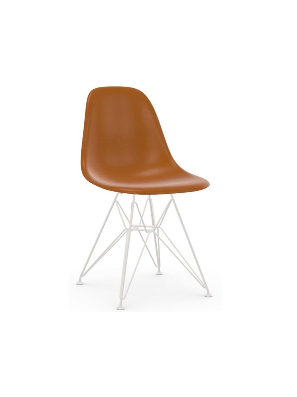 Eames dsr fiberglass -tuoli ochre dark/valkoinen – Vitra