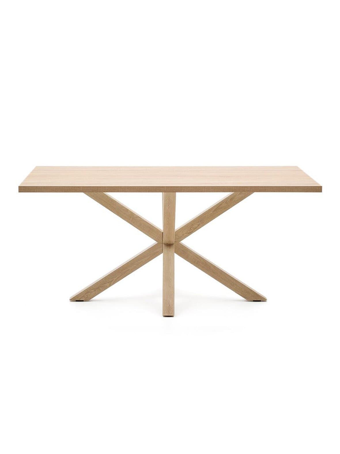 Argo-ruokapöytä tammenvärinen melamiini / puunvärinen teräs 160 x 100 cm – Kave Home