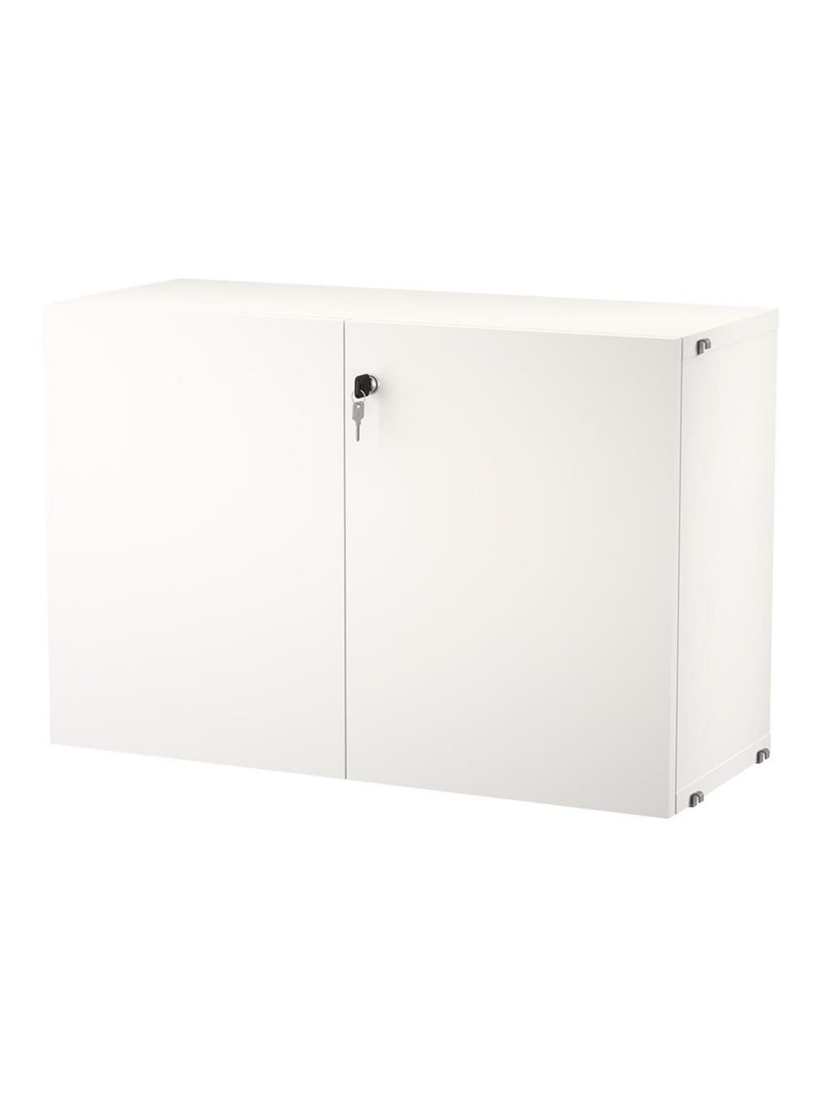 String-kaappi lukolla valkoinen 78 x 30 cm – String Furniture