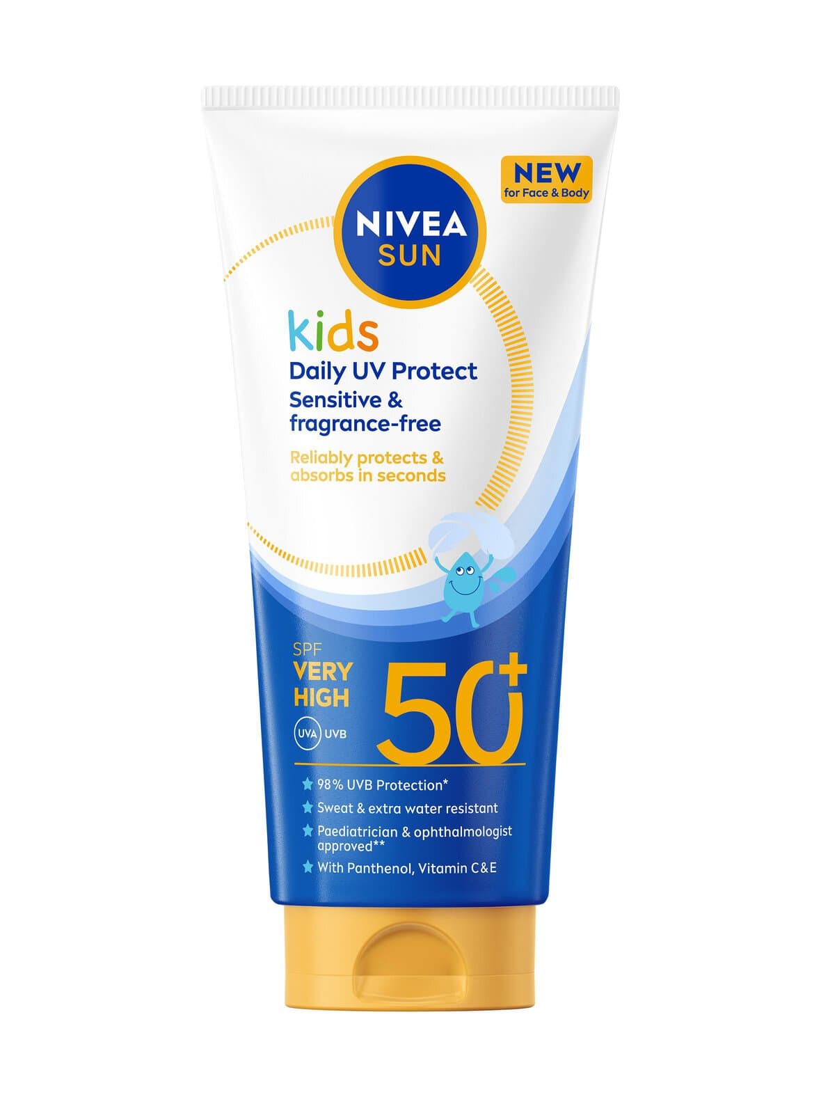 Kids daily uv protect sensitive & fragrance-free sk50+ -aurinkosuojavoide, 100 ml – Nivea