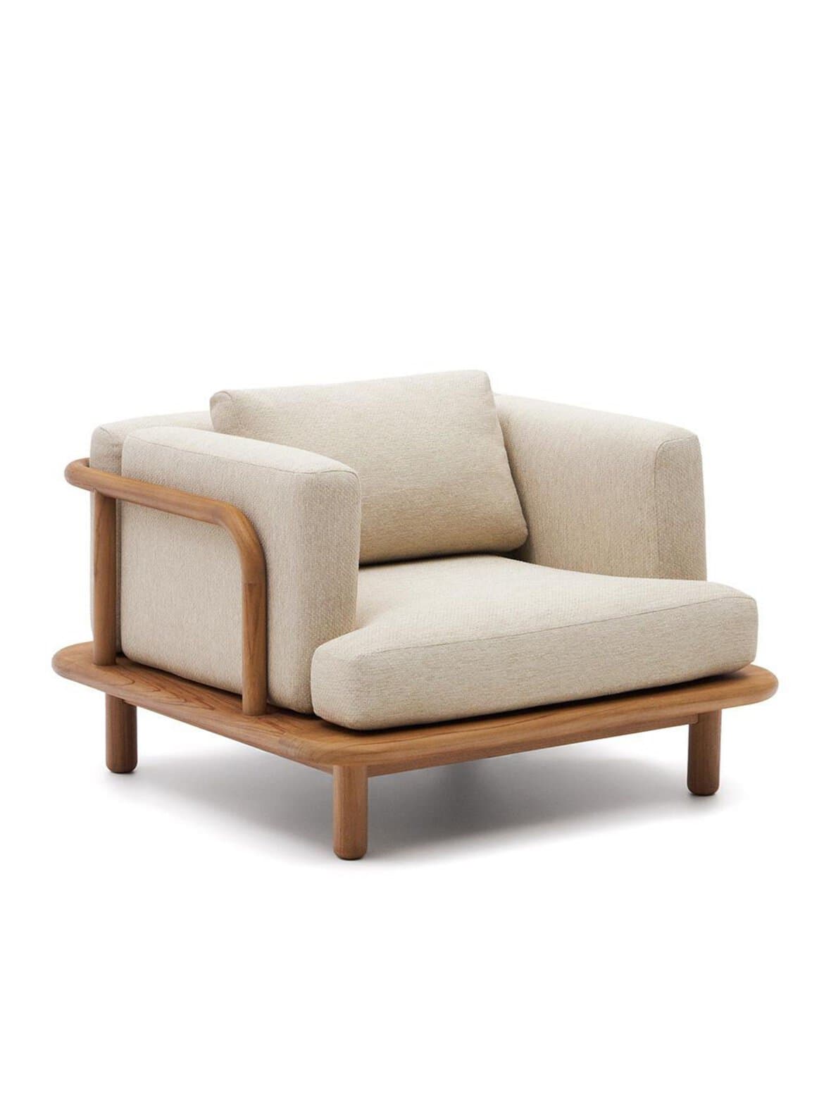 Turqueta-nojatuoli tiikki/beige – Kave Home