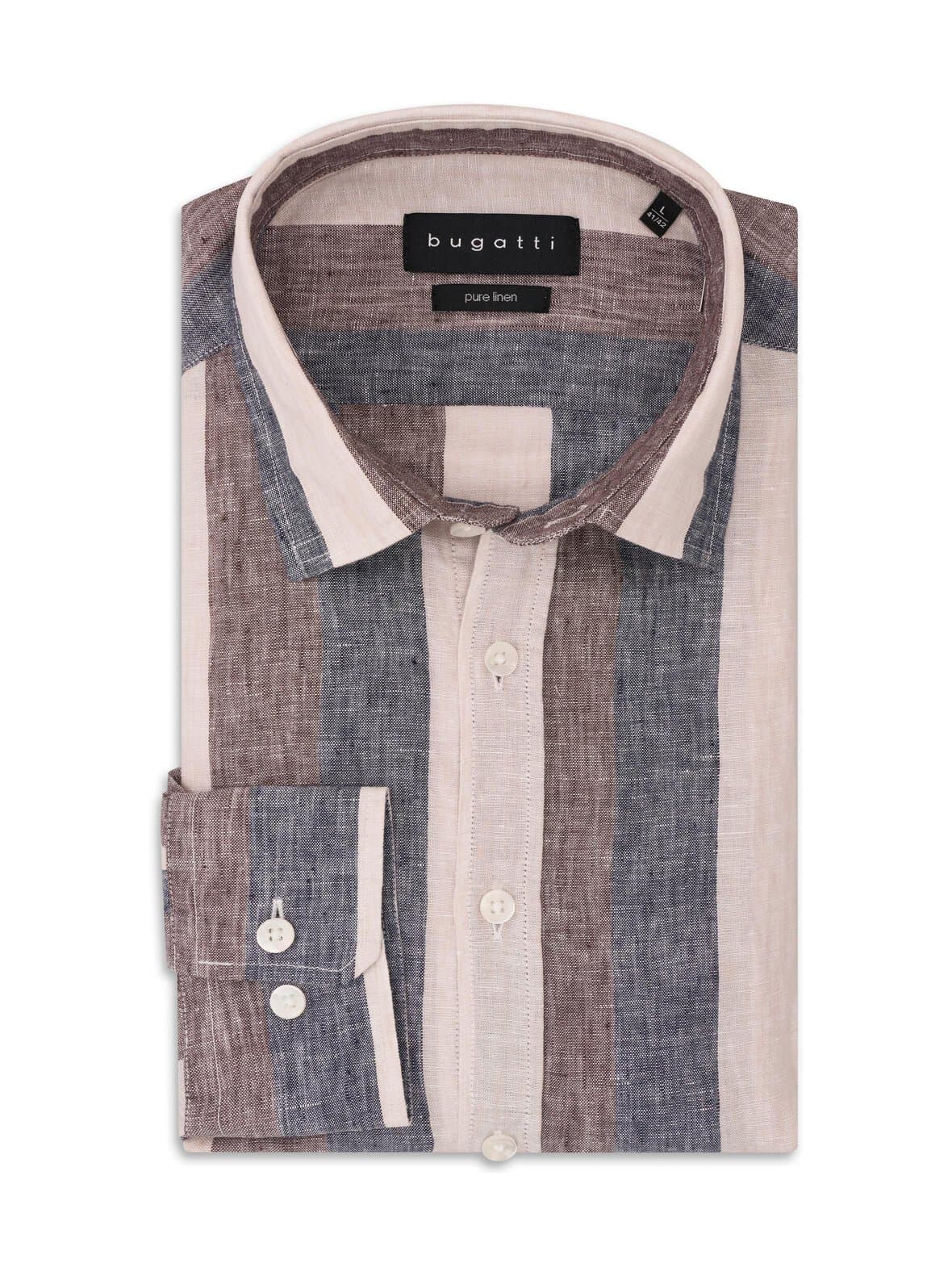 Casual-pellavakauluspaita – bugatti