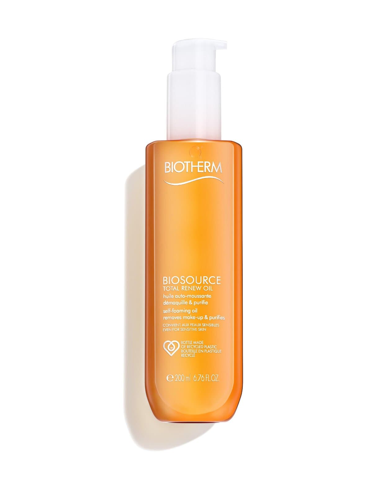 Biosource total renew oil -vaahtoava puhdistusöljy kaikille ihotyypeille 200 ml – Biotherm